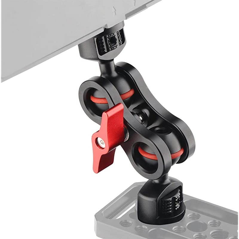 Articulating Magic Arm Field Monitor Mount with 1420 Double Ballhead for 57 Camera Monitors Viewfinders Stronger Version
