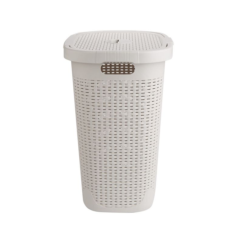 Mind Reader 50 Liter Laundry Hamper, Ivory