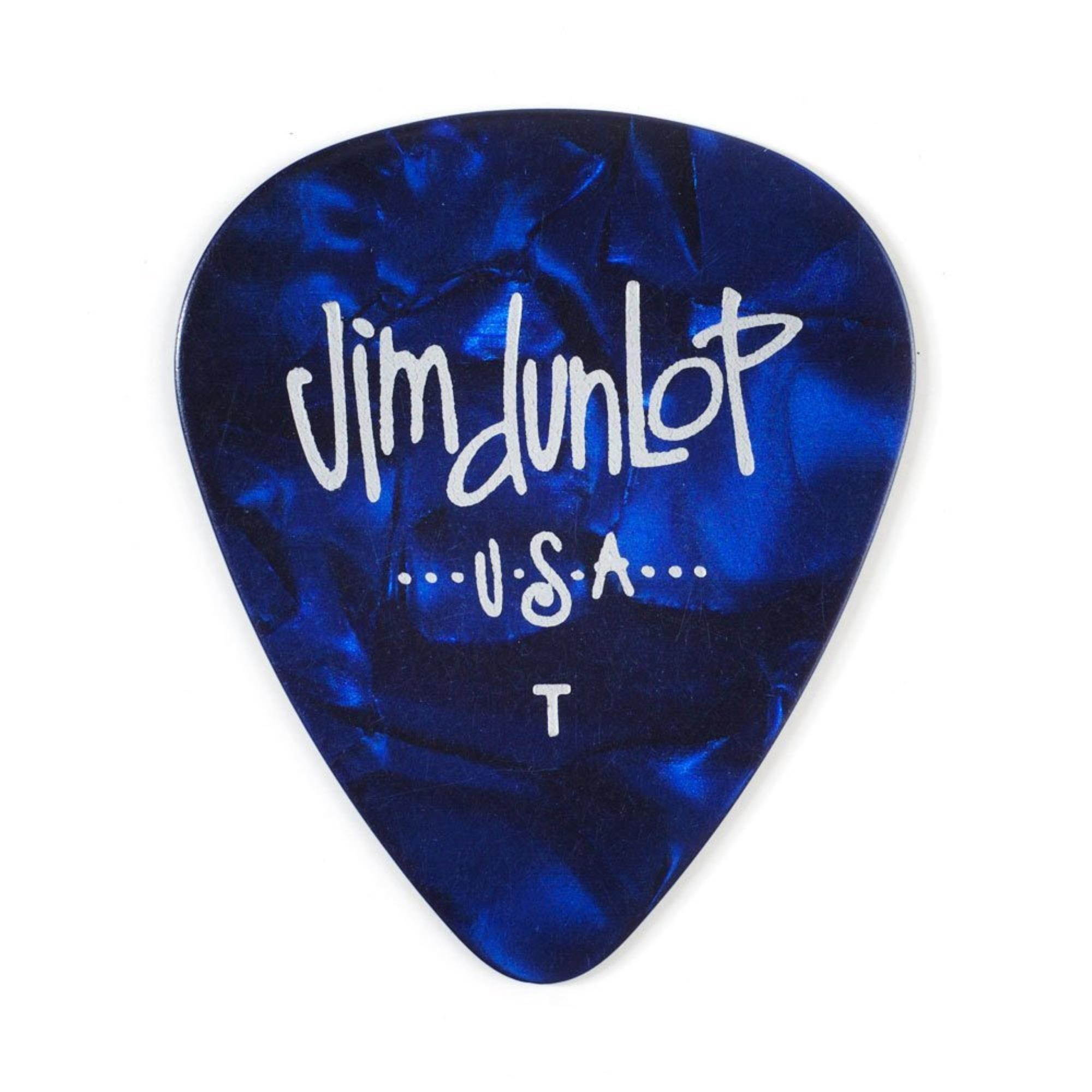Dunlop Premium Celluloid Classic Guitar Picks 1 Dozen Blue Pearloid Thin
