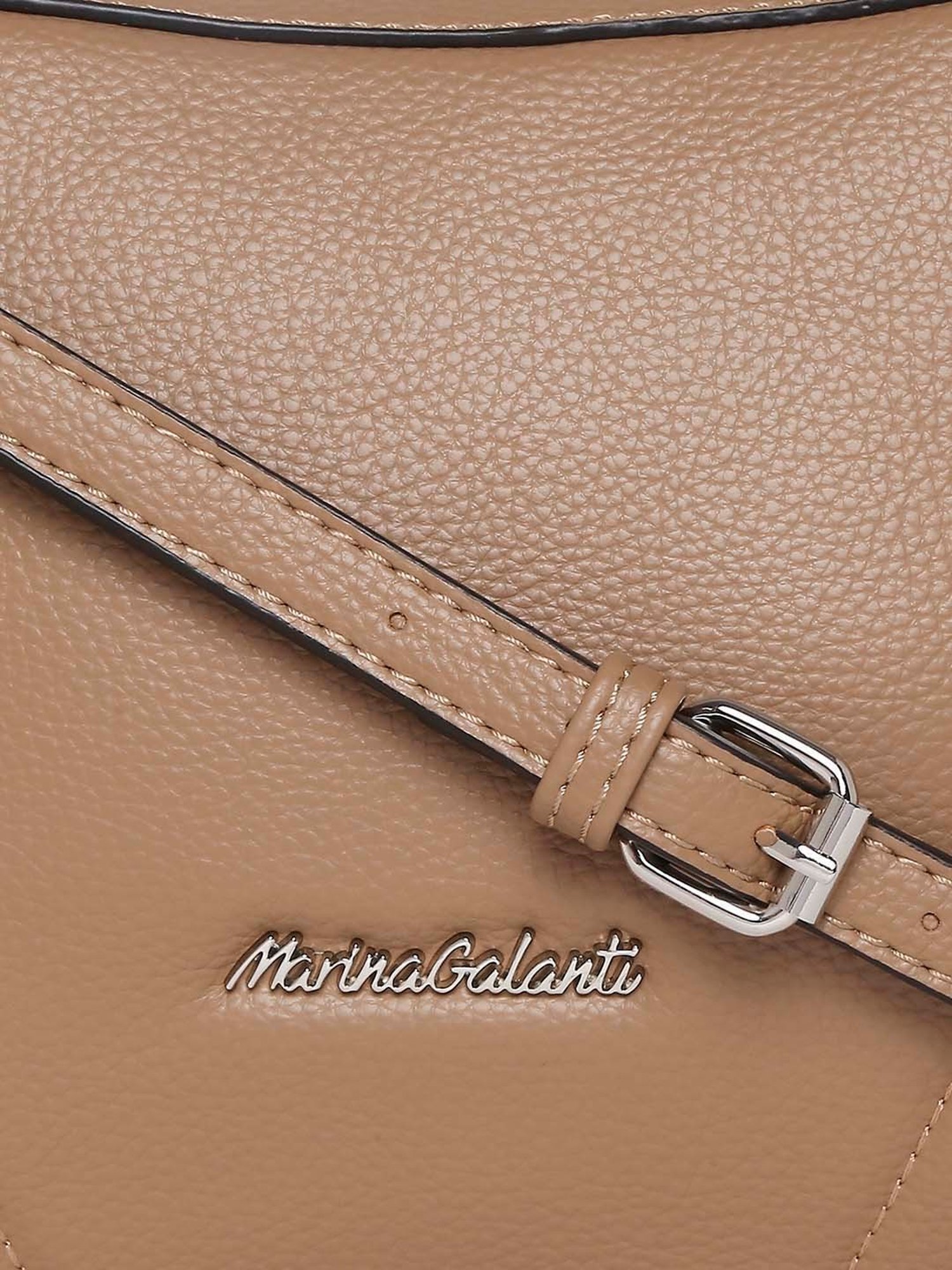 Marina Galanti Brown Quilted Medium Sling Handbag