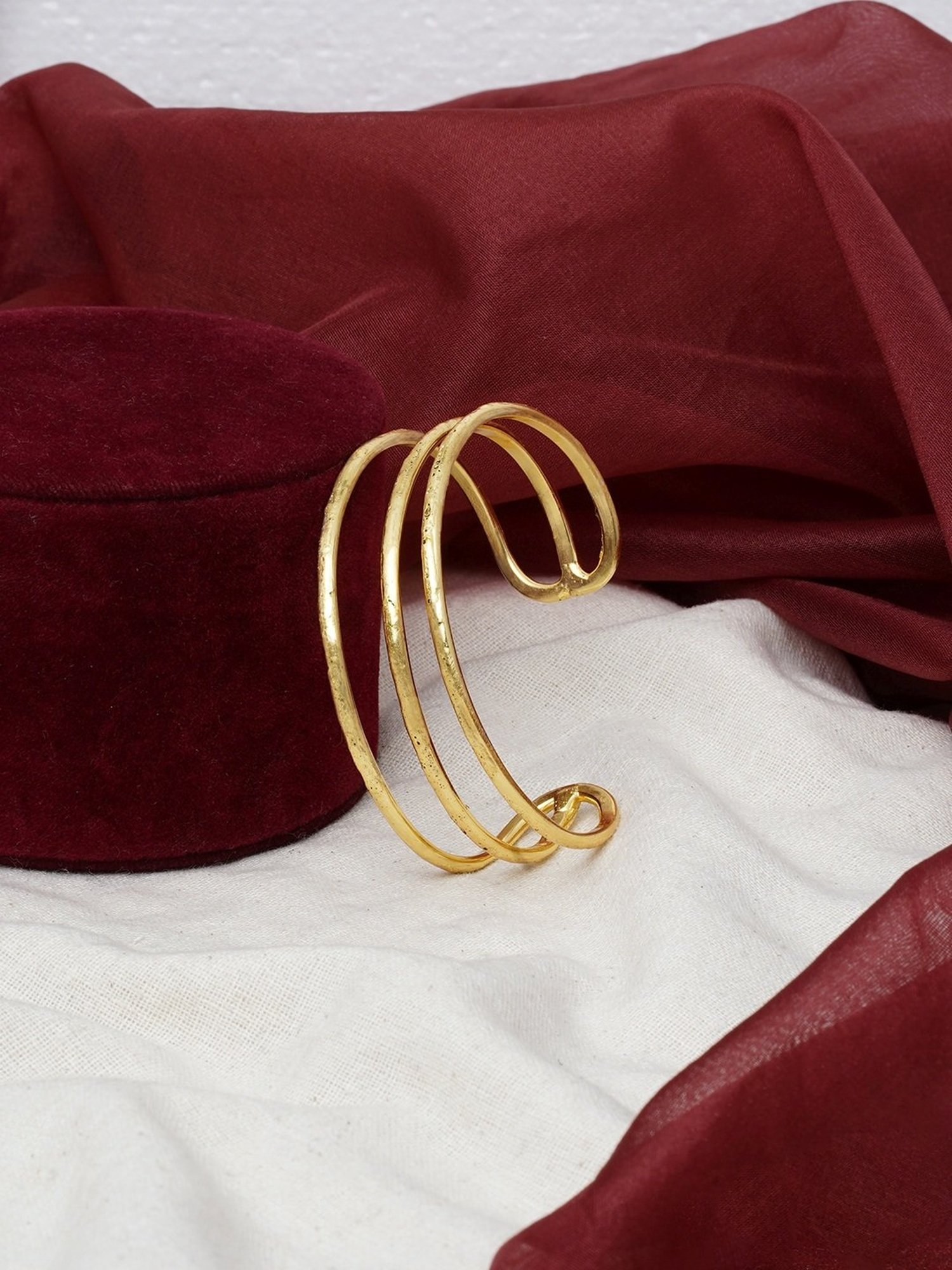 Teejh Navanya Golden Cuffs Bracelet for Women