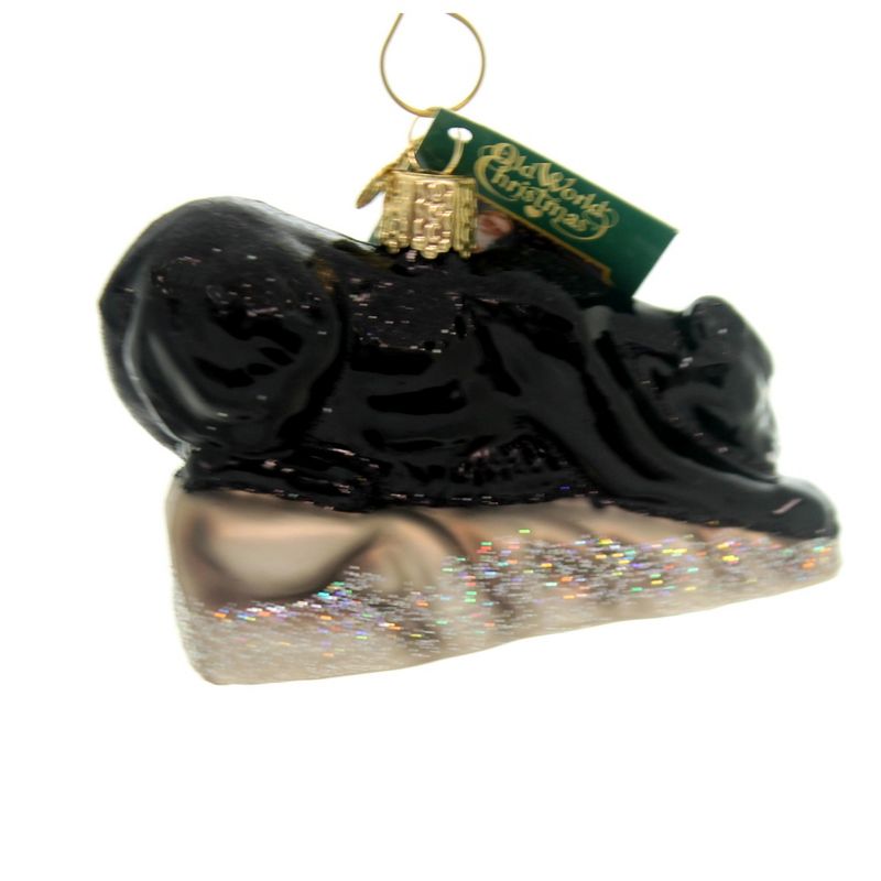 Old World Christmas 2.75" Prowling Panther Solitary Hunters  -  Tree Ornaments