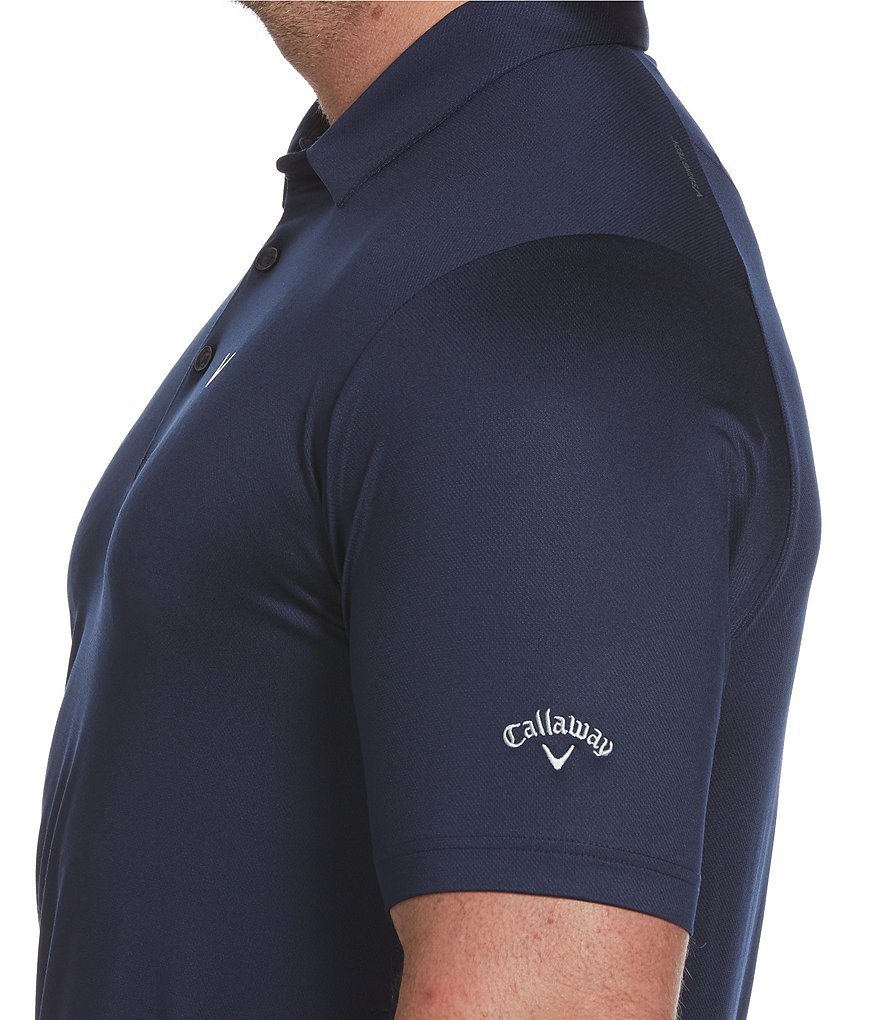 Callaway Golf Big & Tall Solid Swingtech Stretch Short-Sleeve Polo Shirt