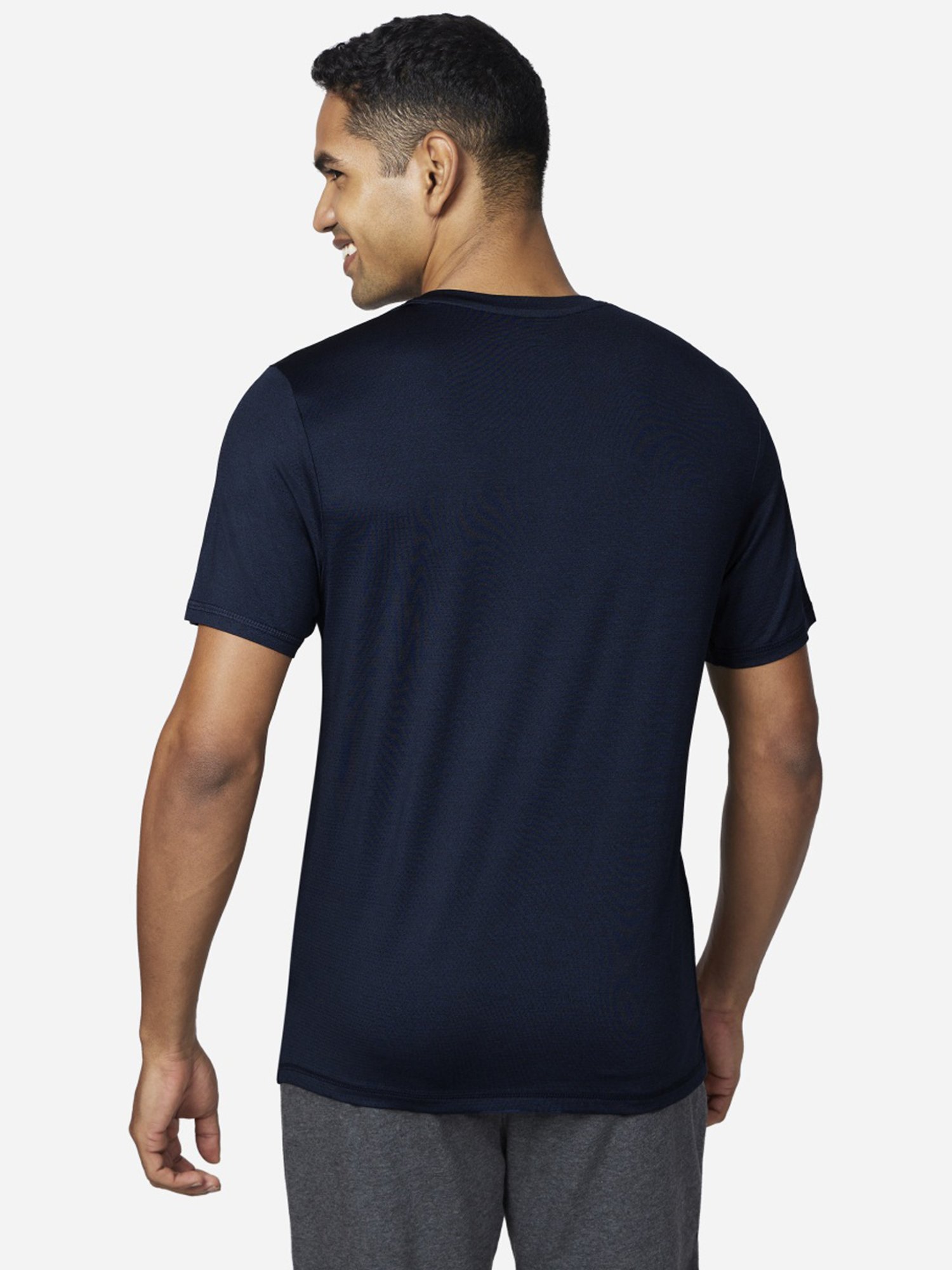 Skechers Navy Regular Fit Printed T-Shirt