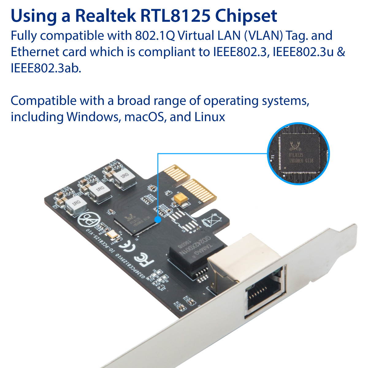 2.5 Gigabit Ethernet PCI Express PCI-E Network Controller Card 10/100/1000/25000 Mbps RJ45 LAN Adapter Converter for Desktop PC