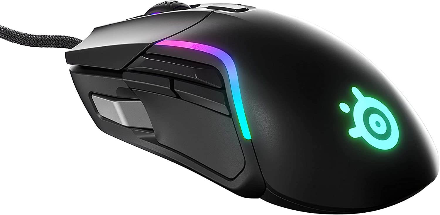 SteelSeries Rival 5 Gaming Mouse with PrismSync RGB Lighting and 9 Programmable Buttons &ndash; FPS, MOBA, MMO, Battle Royale &ndash; 18,000 CPI TrueMove Air Optical Sensor - Black