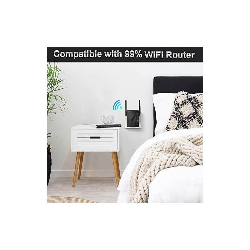 Range Extender 1200Mbps Repeater Wireless Signal Booster 24 5GHz Dual Band Extender with Ethernet Port Simple Setup