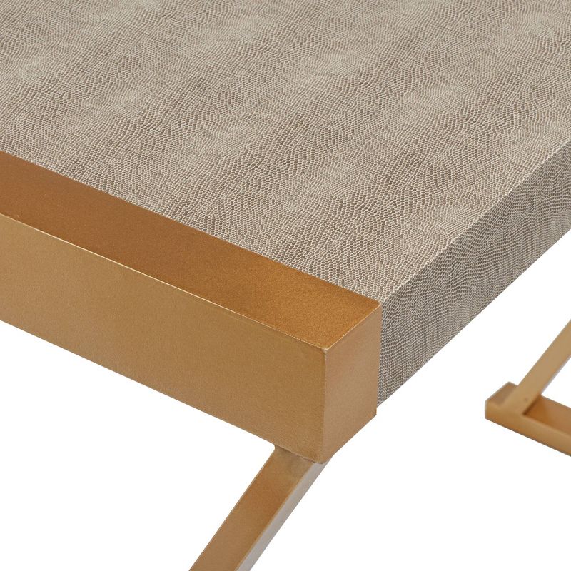 55 Downing Street Sands Point 39" Wide Gray and Gold Console Table