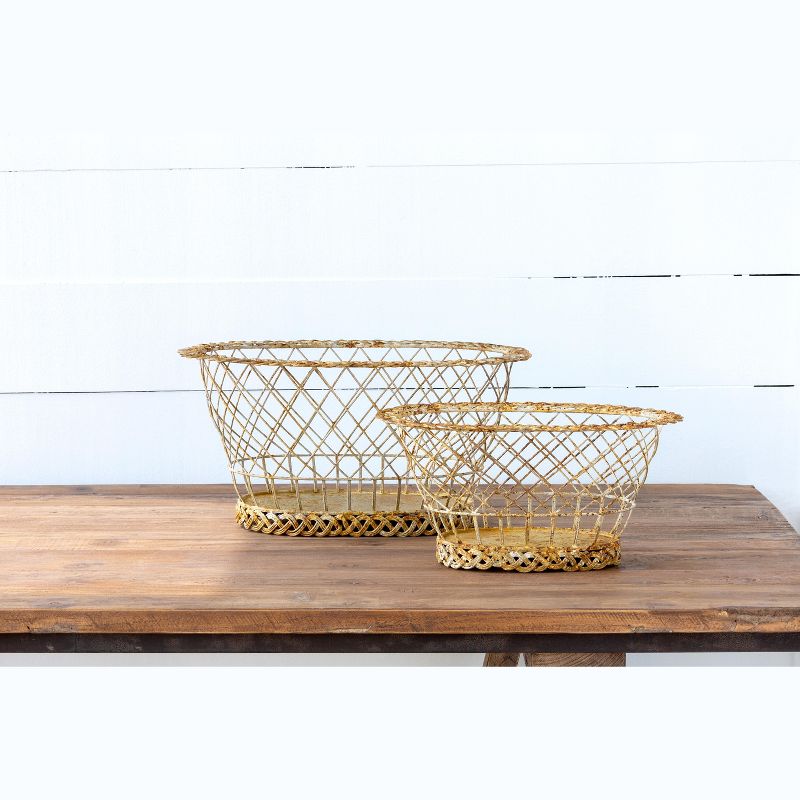 Park Hill Collection Braided Wire European Baskets