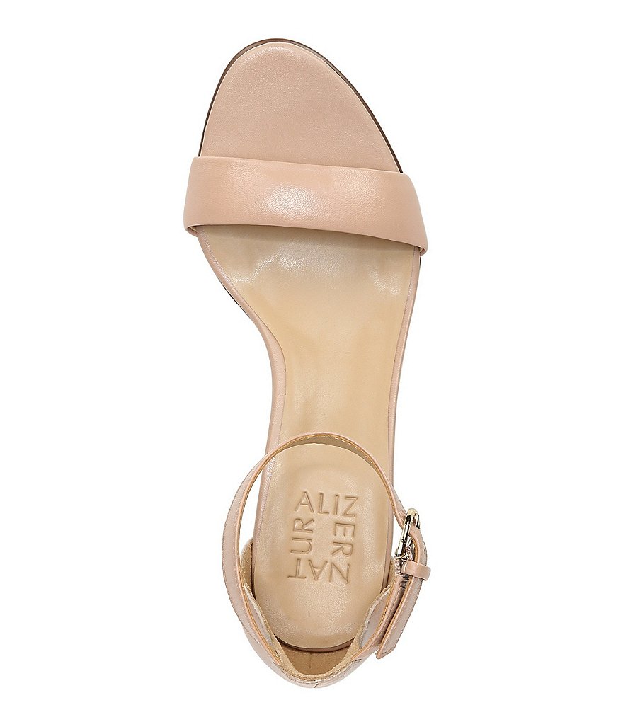 Naturalizer Vera True Colors Leather Ankle Strap Block Heel Dress Sandals