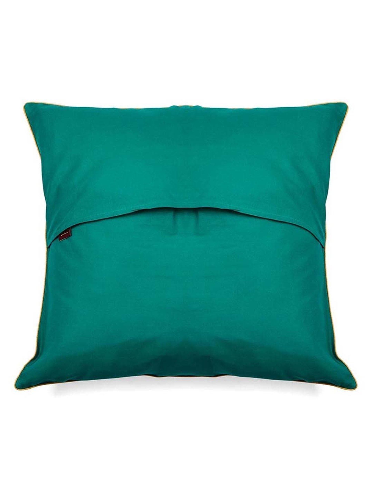 Fabindia Deeva Teal Cotton Blend Cushion Cover