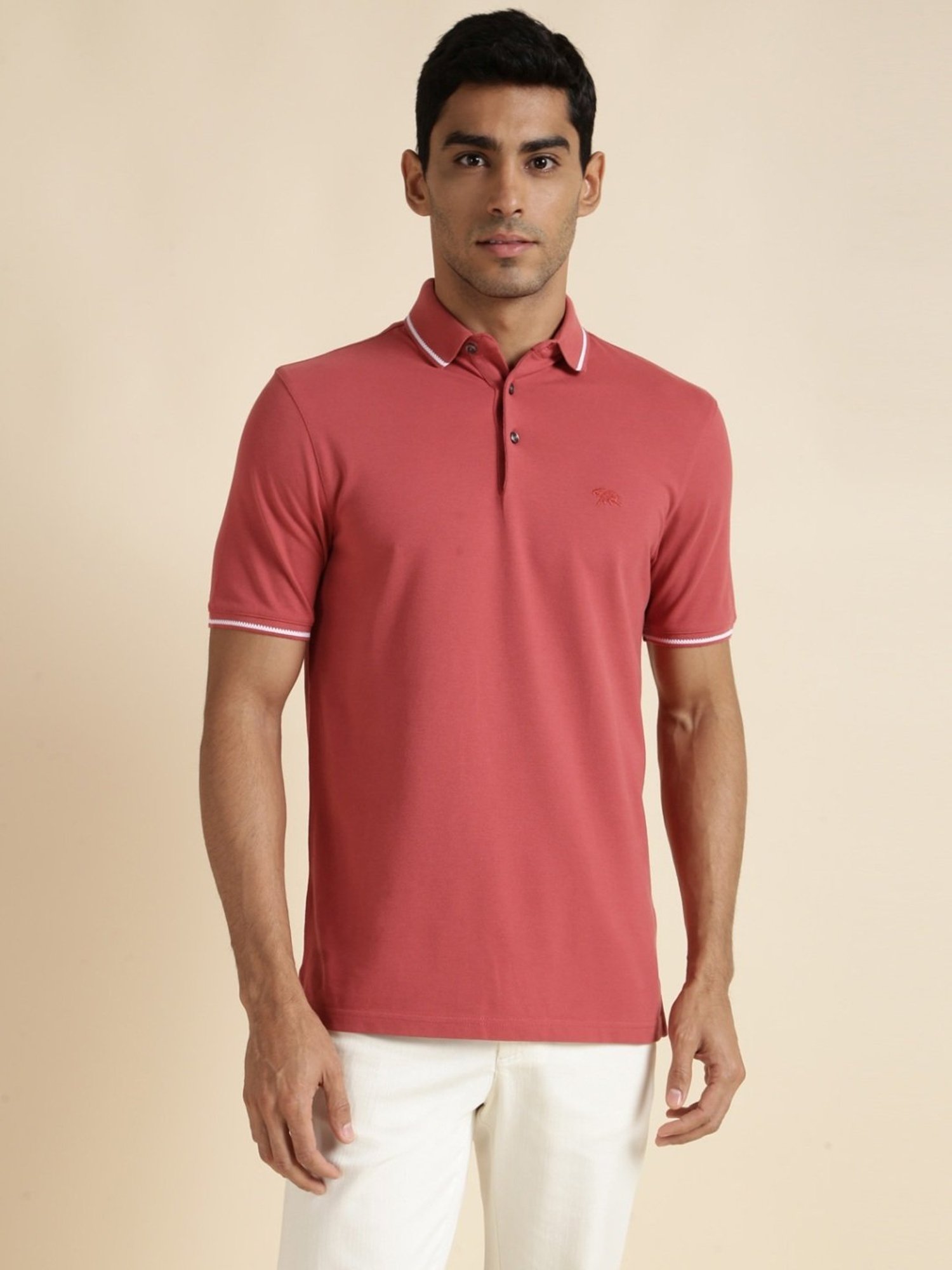 Andamen Red Regular Fit Polo T-Shirt