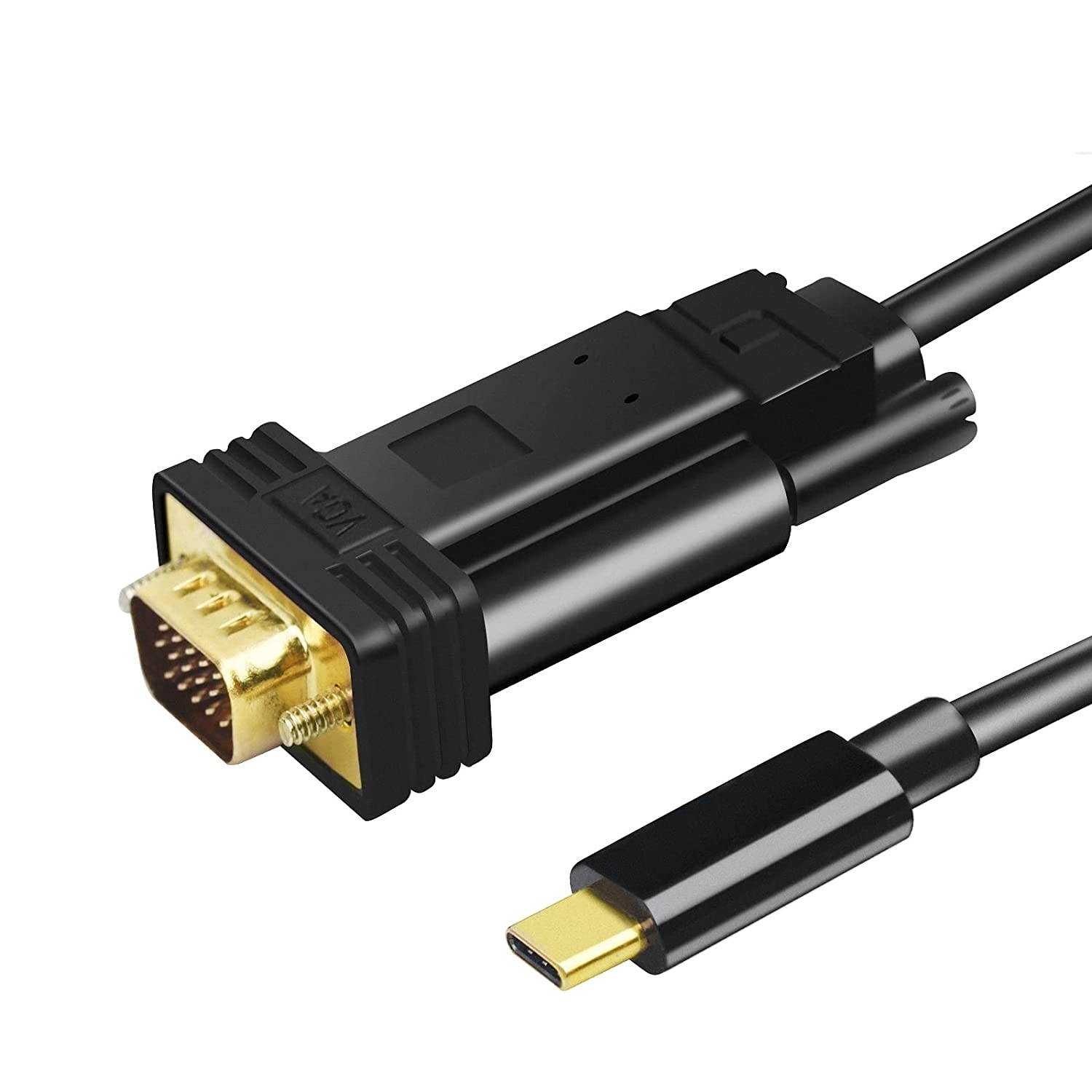 USB C to VGA Cable - Thunderbolt 3 USB 3.1 Type C to VGA Male Converter Adapter Cable for Laptop etc.(1.8M6ft)