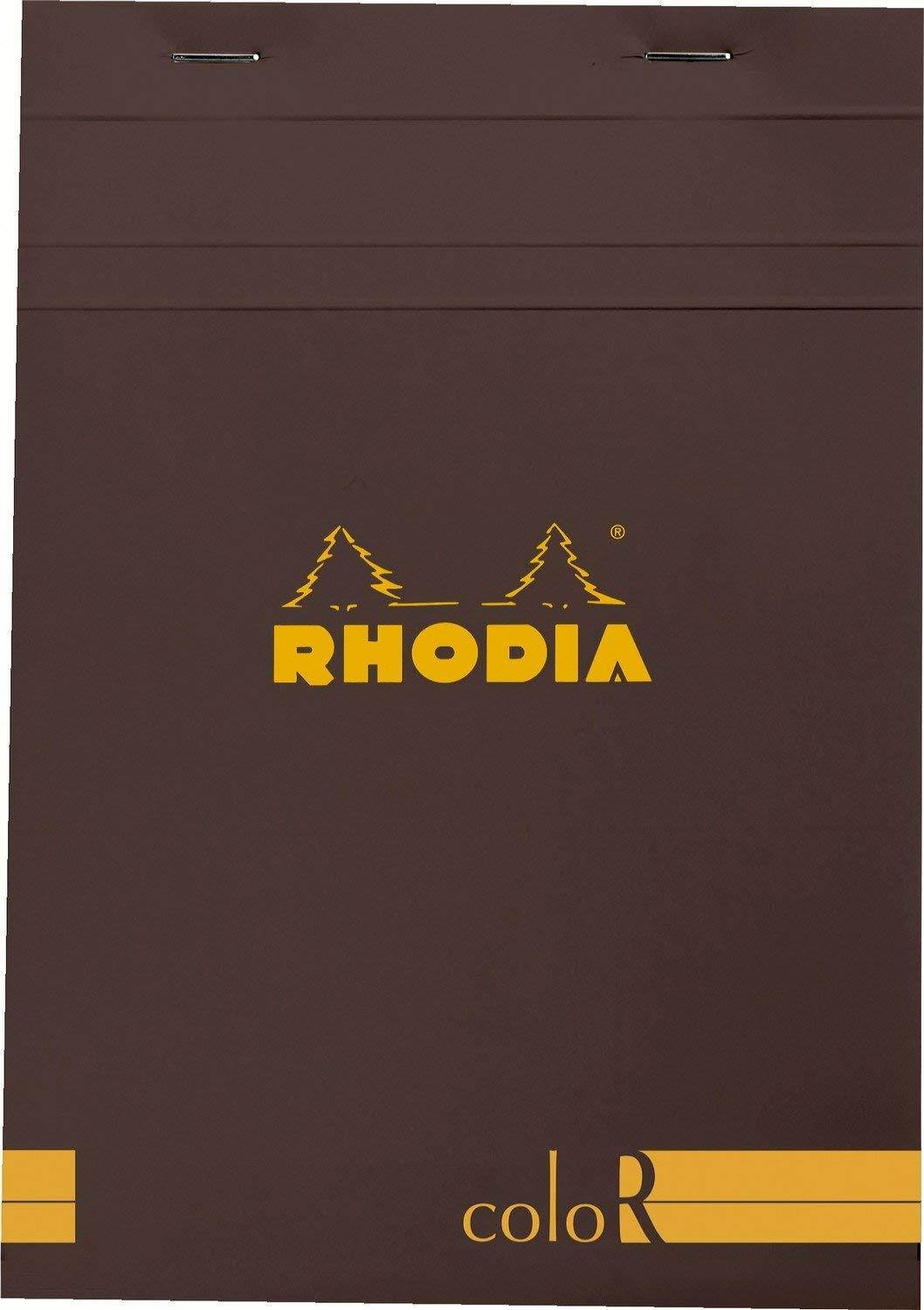Rhodia A5 coloR Head Stapled Pad No16, Lined - Chocolate