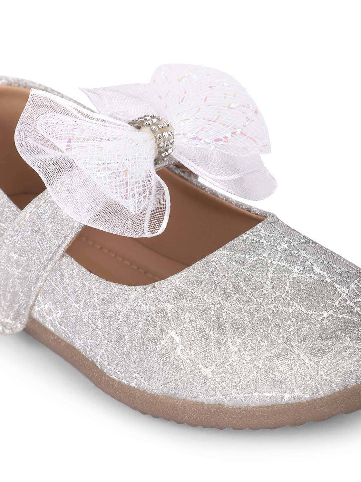 Minesole Kids Silver Mary Jane Shoes