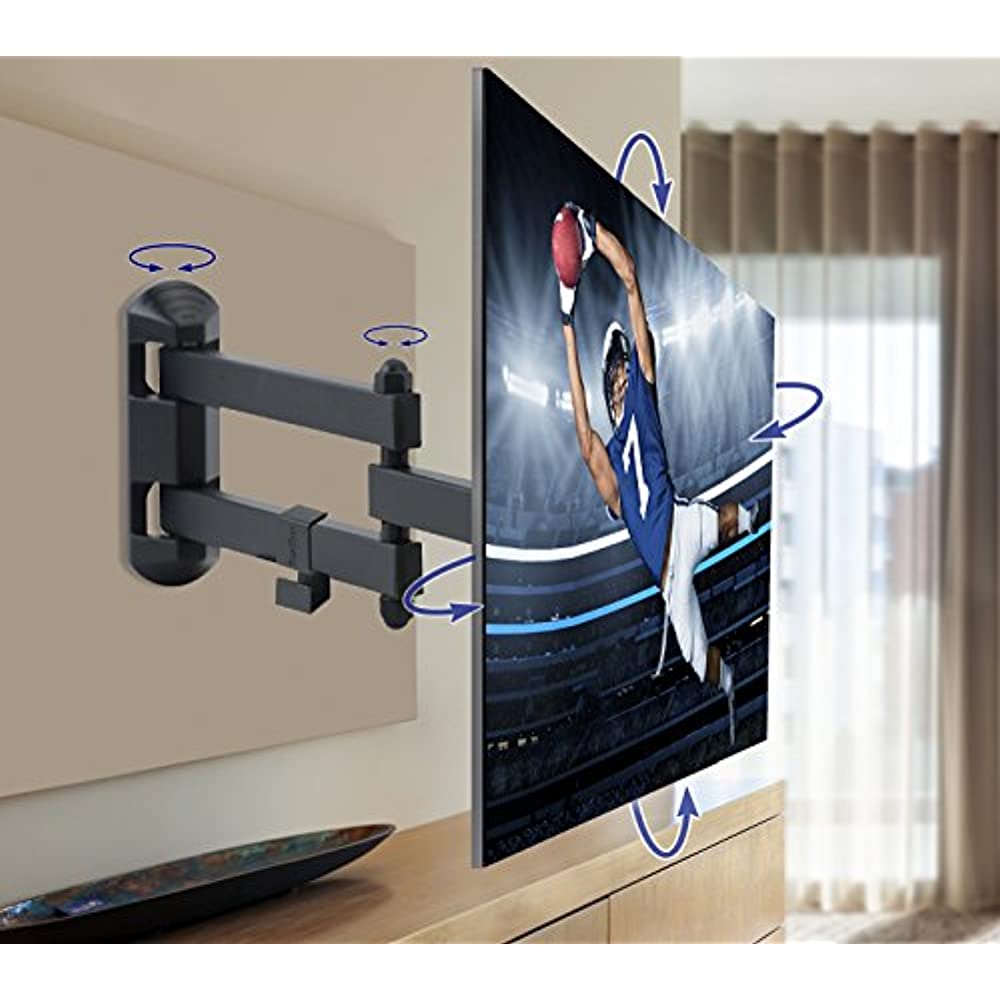 QualGear&reg; QG-TM-022-BLK Articulating TV Wall Mount 15-27 Inch, Black