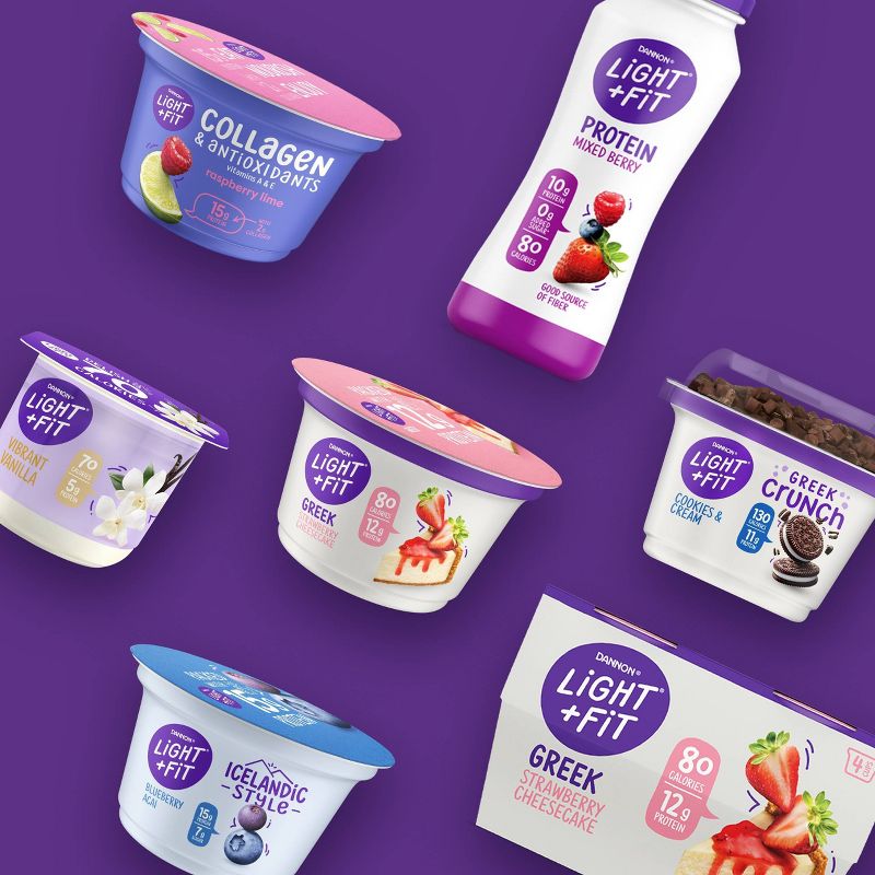 Dannon Light and Fit Cherry Flavored Greek Yogurt - 4ct/5.3oz