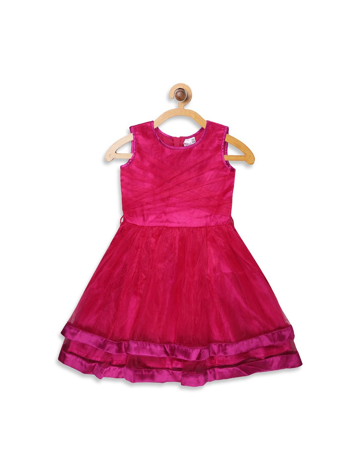 Butterfly Blush Kids Rose Solid Casual Dresses