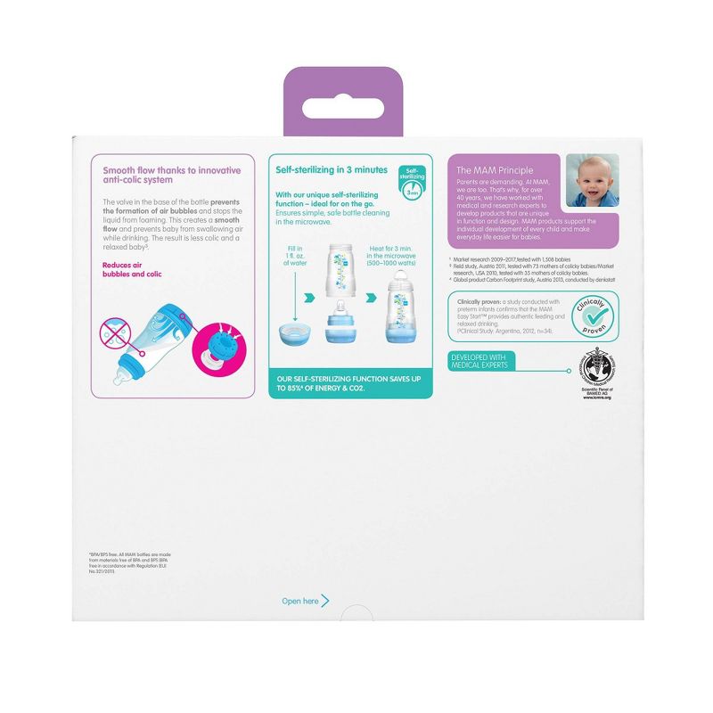 MAM Anti-Colic Bottle, 9oz, 3ct