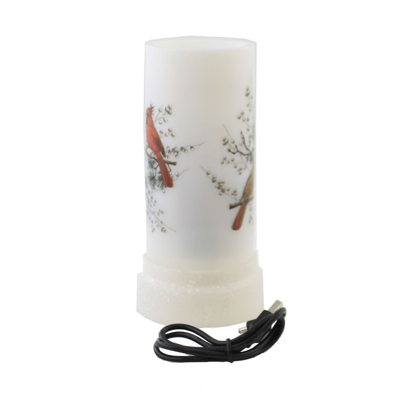 Christmas 6.75" Led Projector W/Cardinals Snowflakes  -  Decorative Figurines