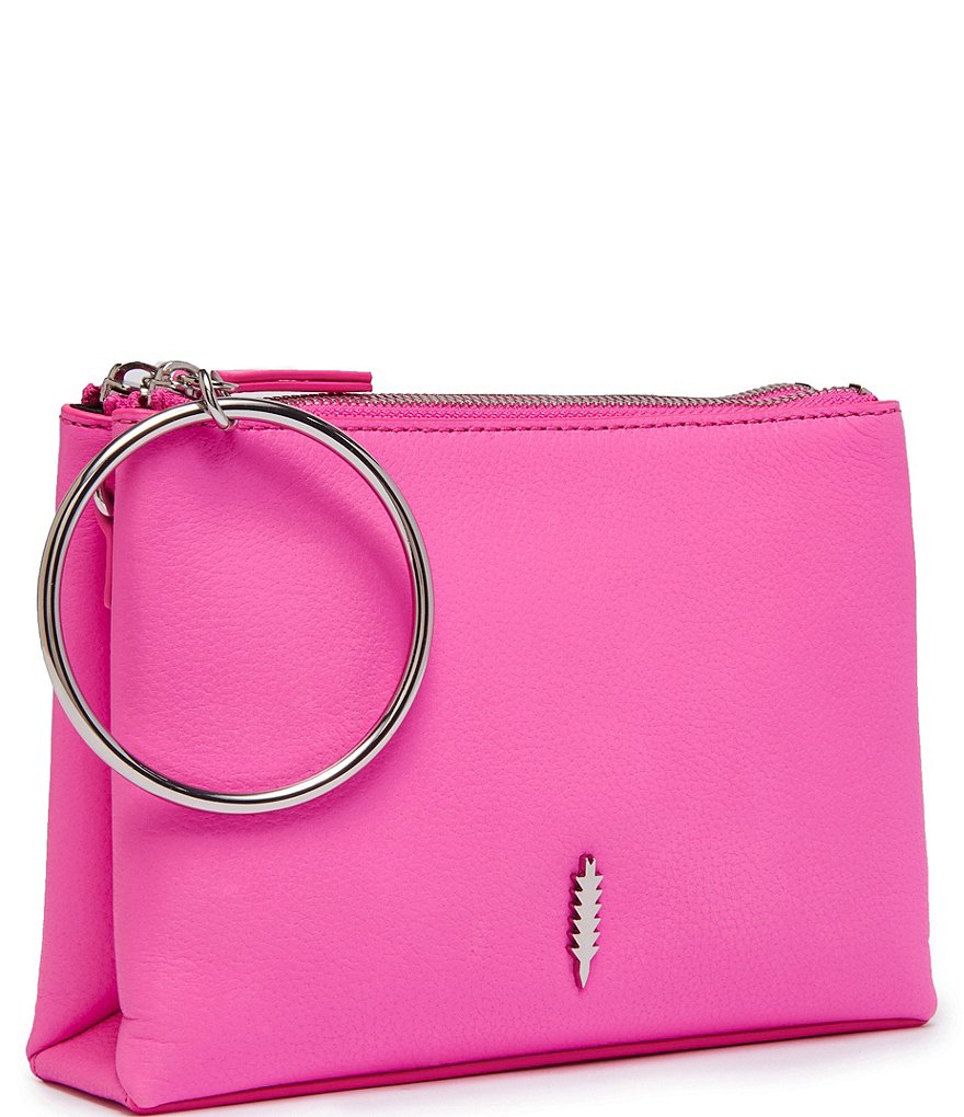Thacker Donna Ring Handle Leather Crossbody Bag