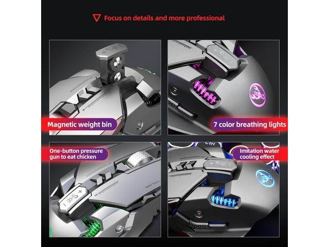 Mechanical Gaming Mouse with RGB LED Backlit. HYCARUS Keyboard and Mouse Converter Adapter for Nintendo Switch/PS4/Xbox One/PS3/ Xbox 360 - Grey