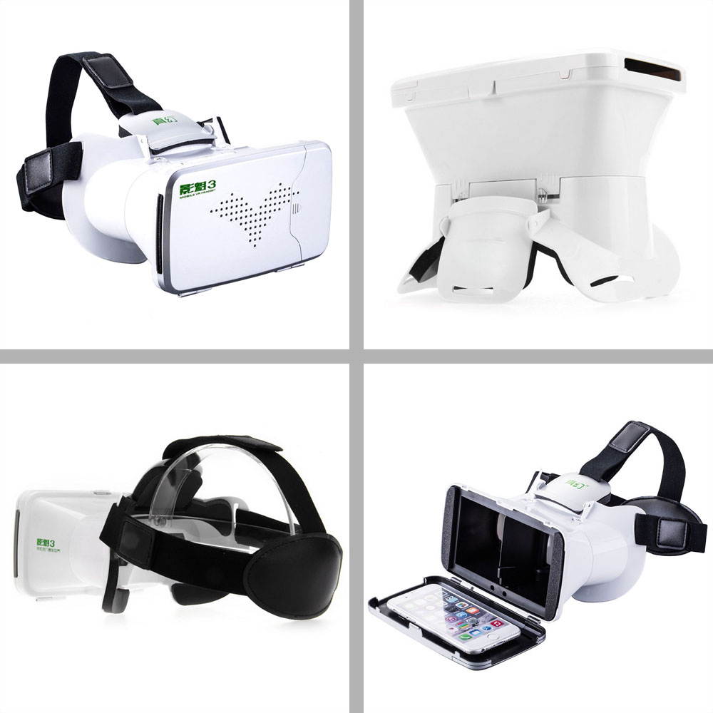 Virtual Reality Headset, RIEM3 3D Visual Reality Video Glasses Adjust Cardboard VR-BOX for iPhone7/iPhone 6S/6 Plus/6, Samsung Galaxy S5/S6 Edge All 4.0"-6.0" Cellphones