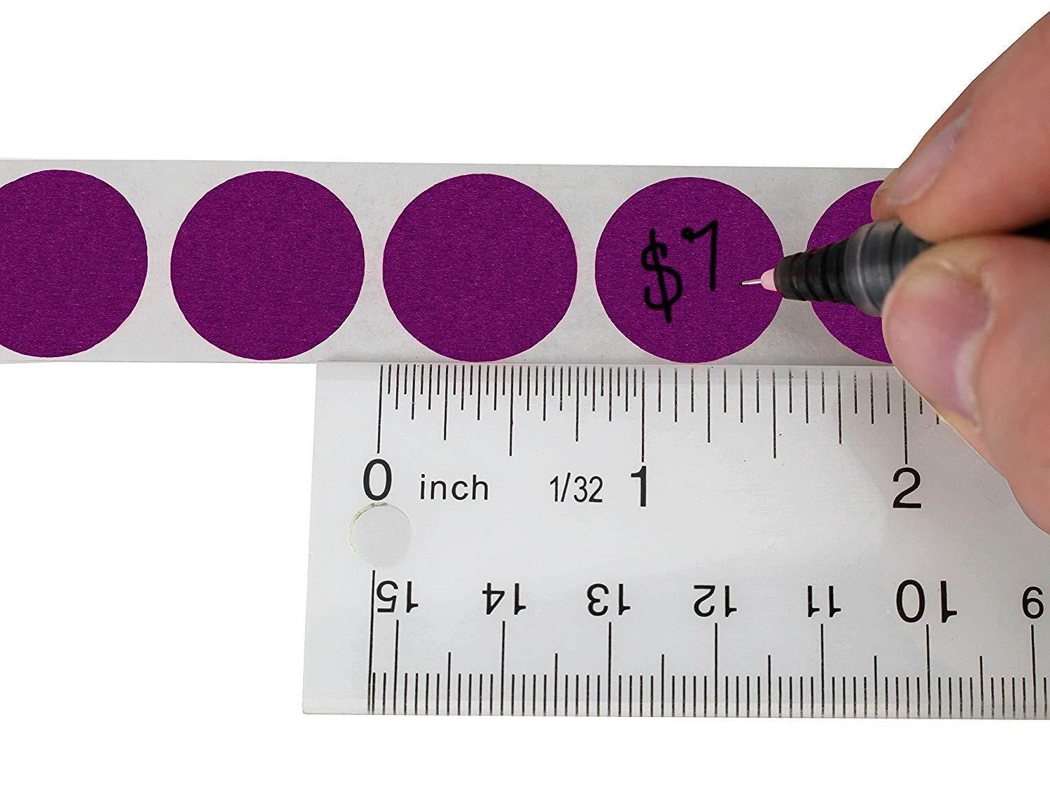 ChromaLabel 3/4 inch Removable Color-Code Dot Labels | 1,000/Dispenser Box (Purple)