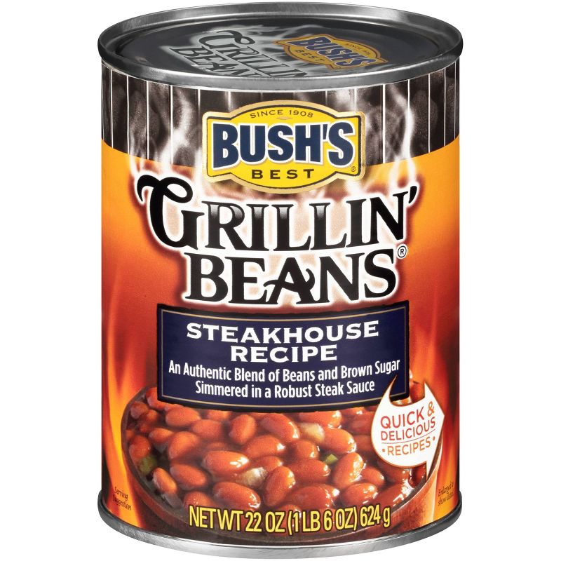 Bush's Steakhouse Recipe Grillin' Beans - 22oz