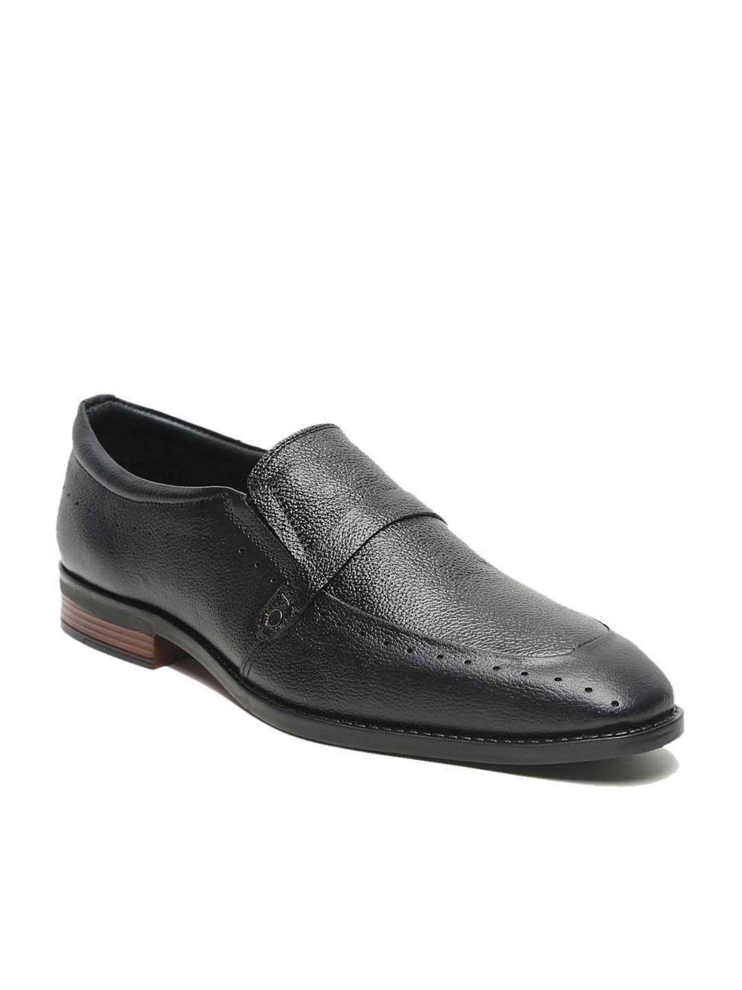 Teakwood Leathers Men's Black Formal Loafers