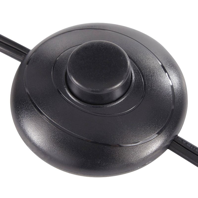 Arturo Contemporary Floor Lamp with Walnut Wood and Fabric Shade White (Includes LED Light Bulb) - LumiSource