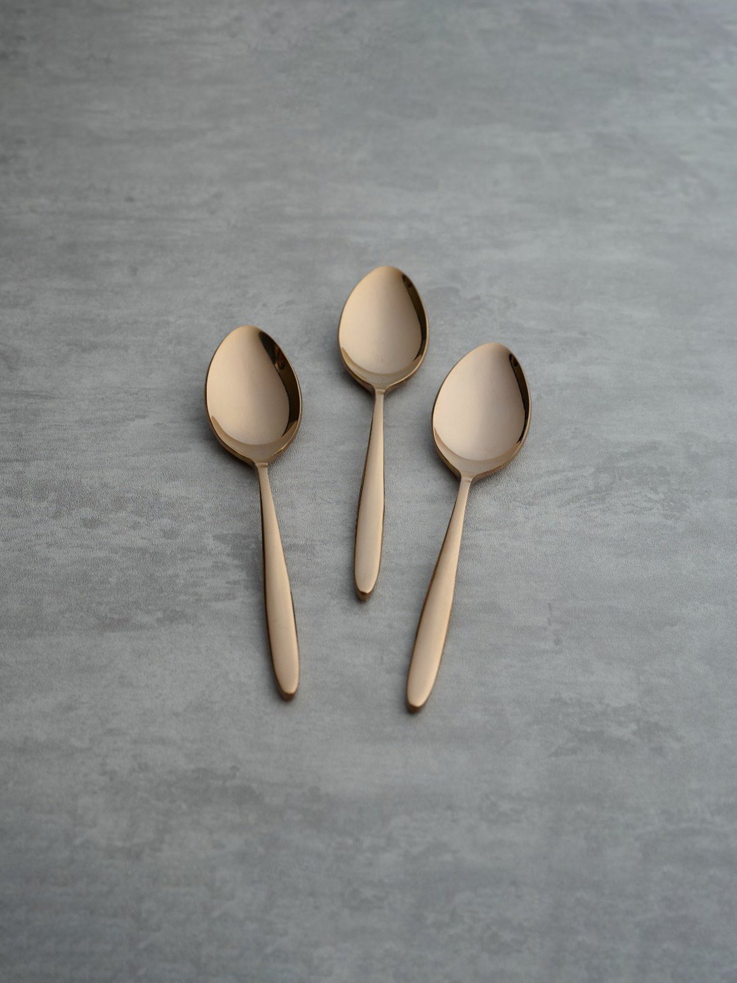 BlackCarrot 3 Pc Rose Gold Stainless Steel Cutlery Set