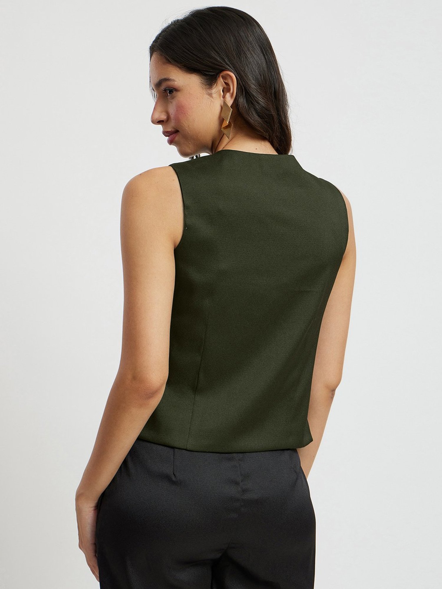 Fablestreet Olive Relaxed Fit Top