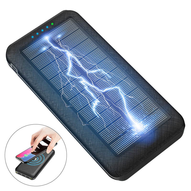 15,000mAh Solar Power Bank Qi Wireless Portable Outdoor Charger 3USB Phone Charger for Xiaomi Samsung Iphone Powerbank