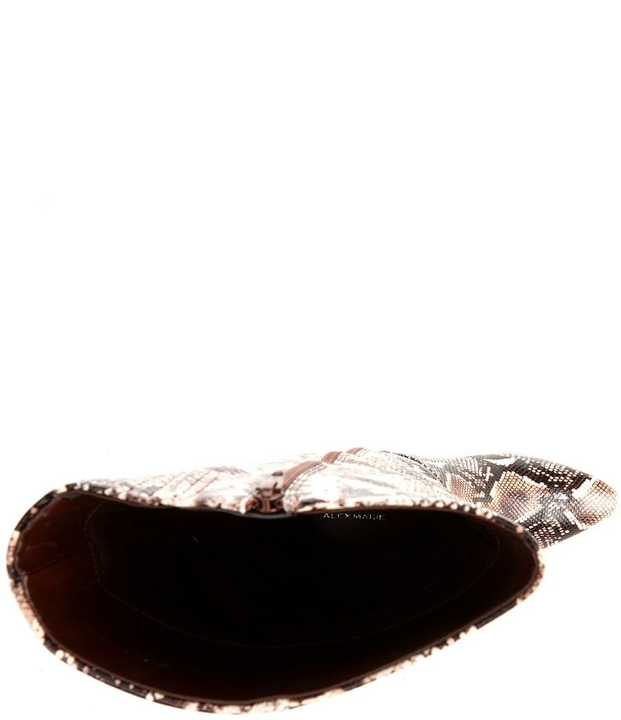 Alex Marie Pamilla Snake Print Tall Shaft Boots