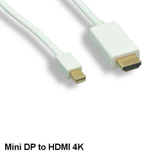 Kentek 3 FT Mini DisplayPort to HDMI Cable 32 AWG Thunderbolt 4K for PC MAC HDTV