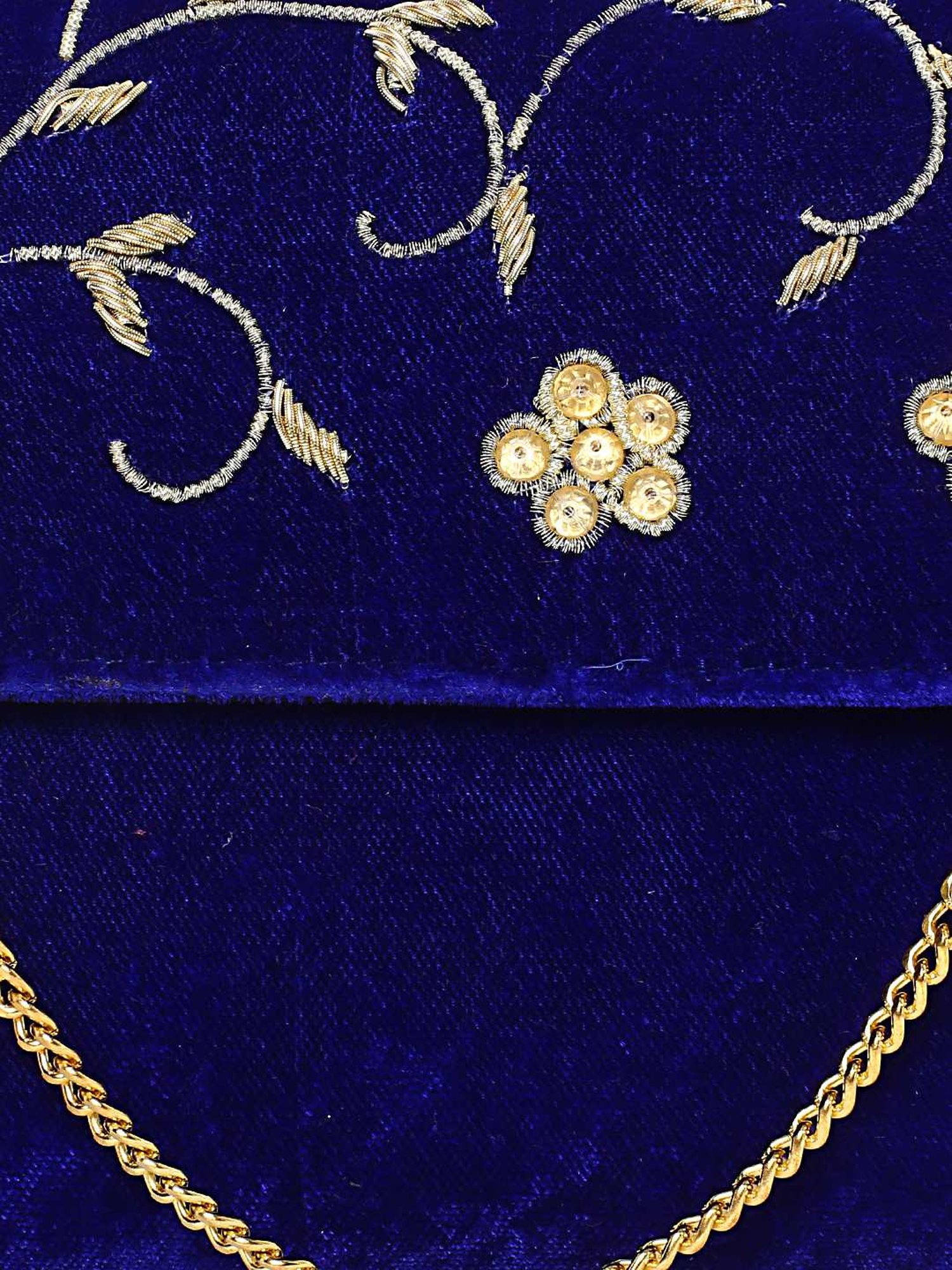 Tarini Nirula Blue Velvet Clutch