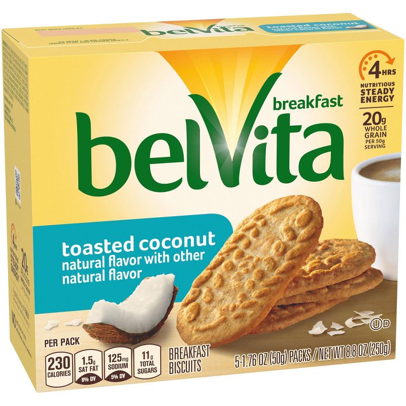 belVita Toasted Coconut Breakfast Biscuits - 5 Packs