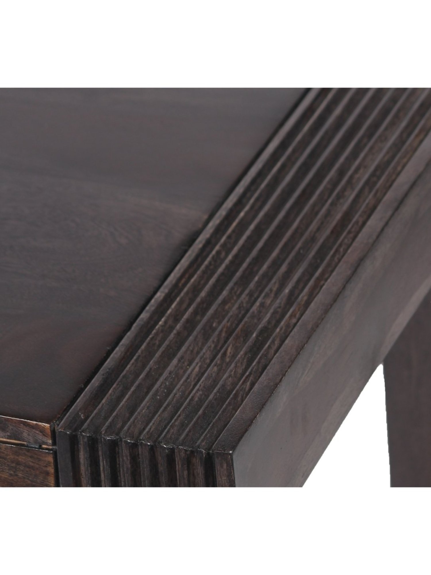 Ikiriya Hudson Dark Brown Wood Coffee Table Mahogany Finish