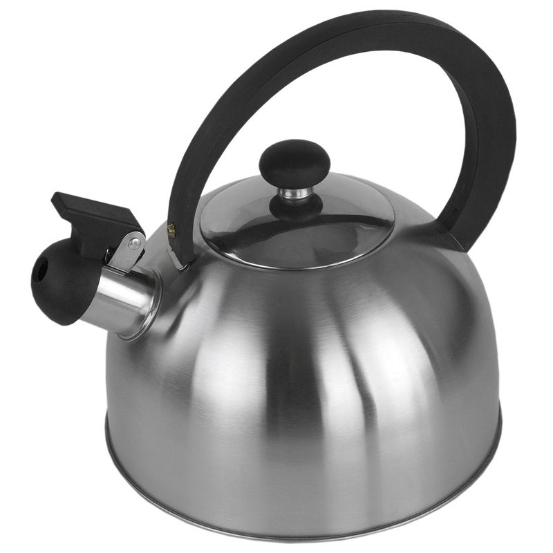 Home Basics 85 oz. Stainless Steel Tea Kettle, Silver