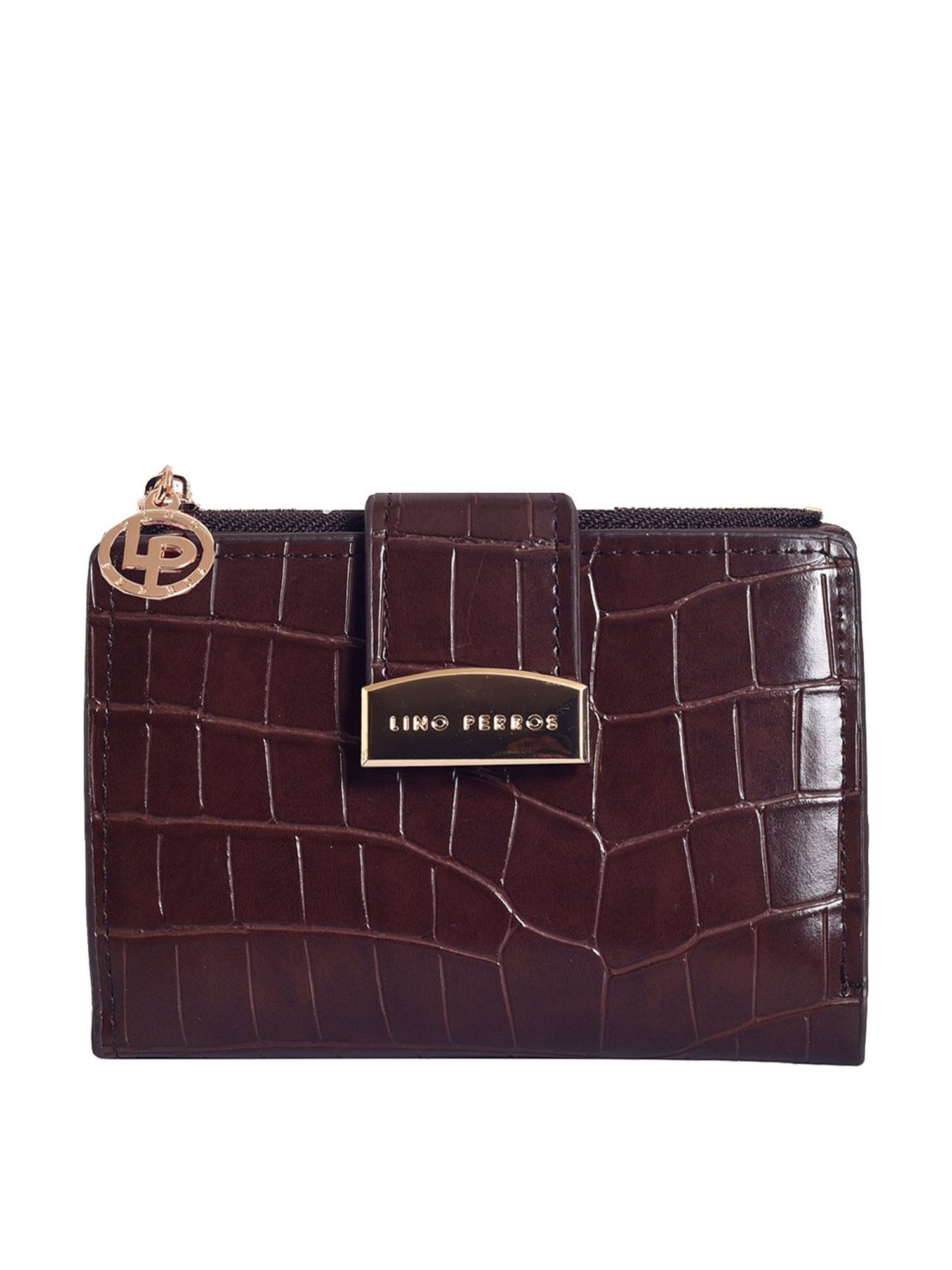 Lino Perros Brown Textured Wallet for Women