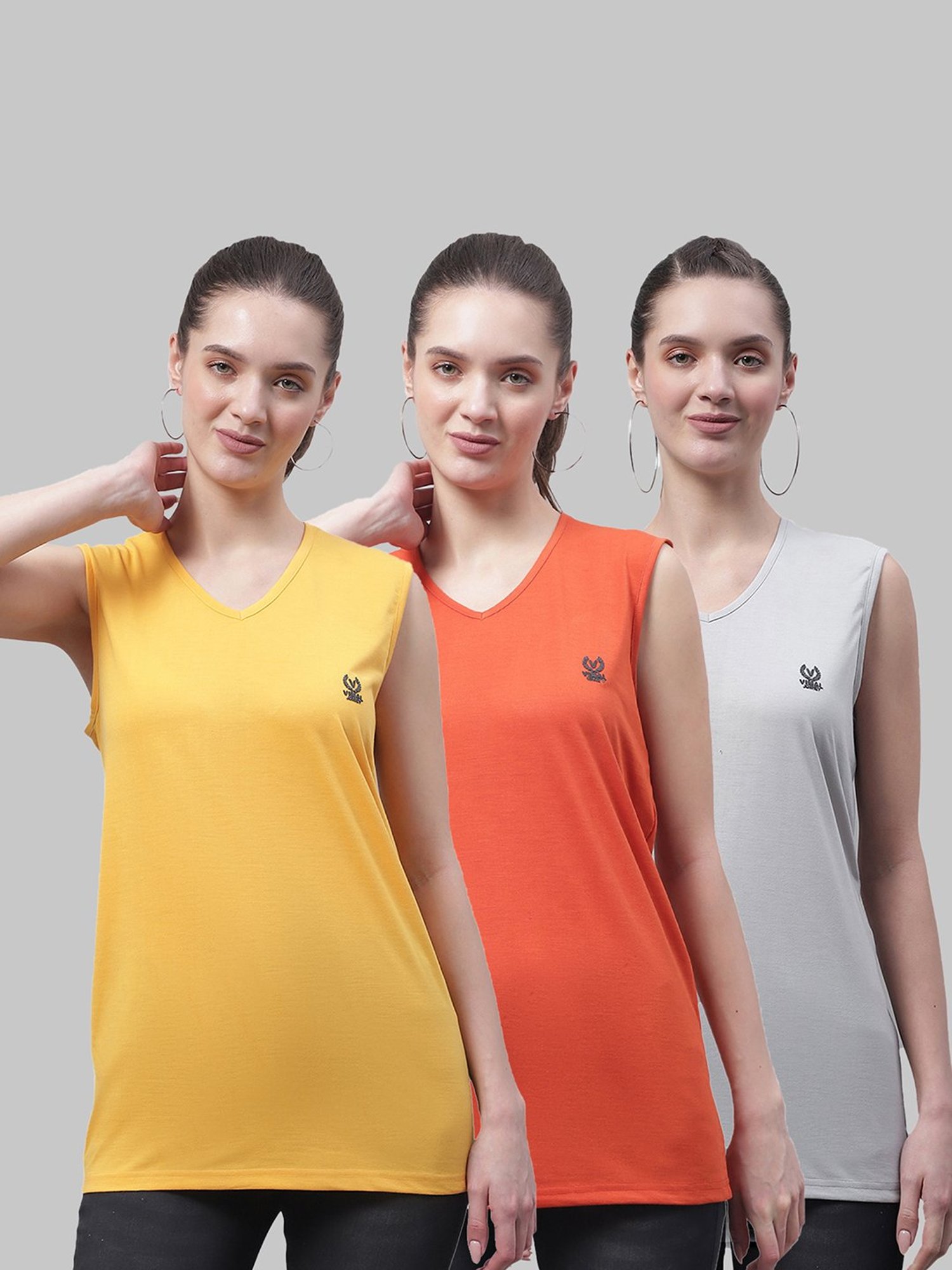 Vimal Jonney Multicolor Cotton T-Shirt - Pack of 3