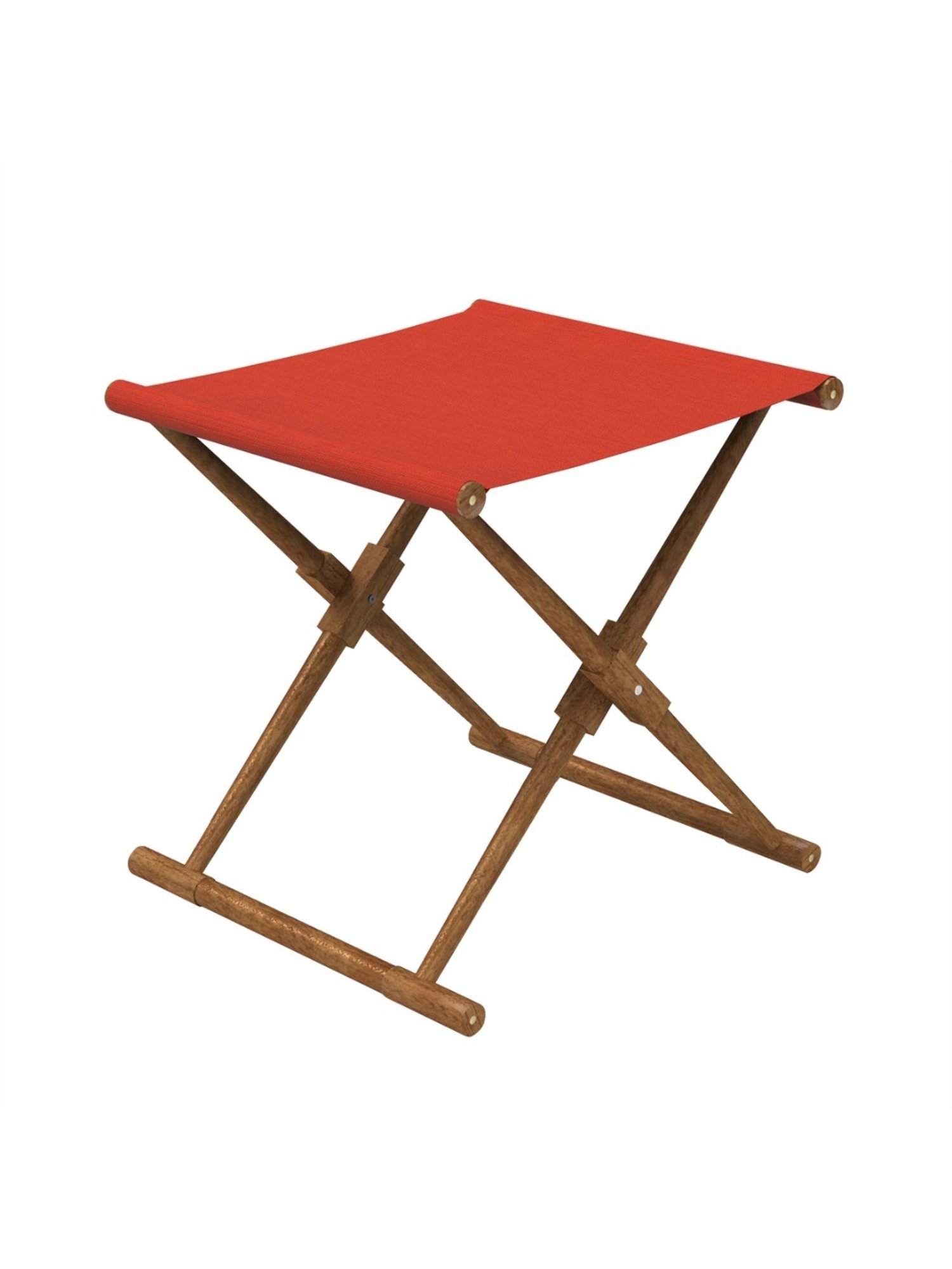 Chumbak French Sahara Solid Mustard Yellow Wood Ottoman