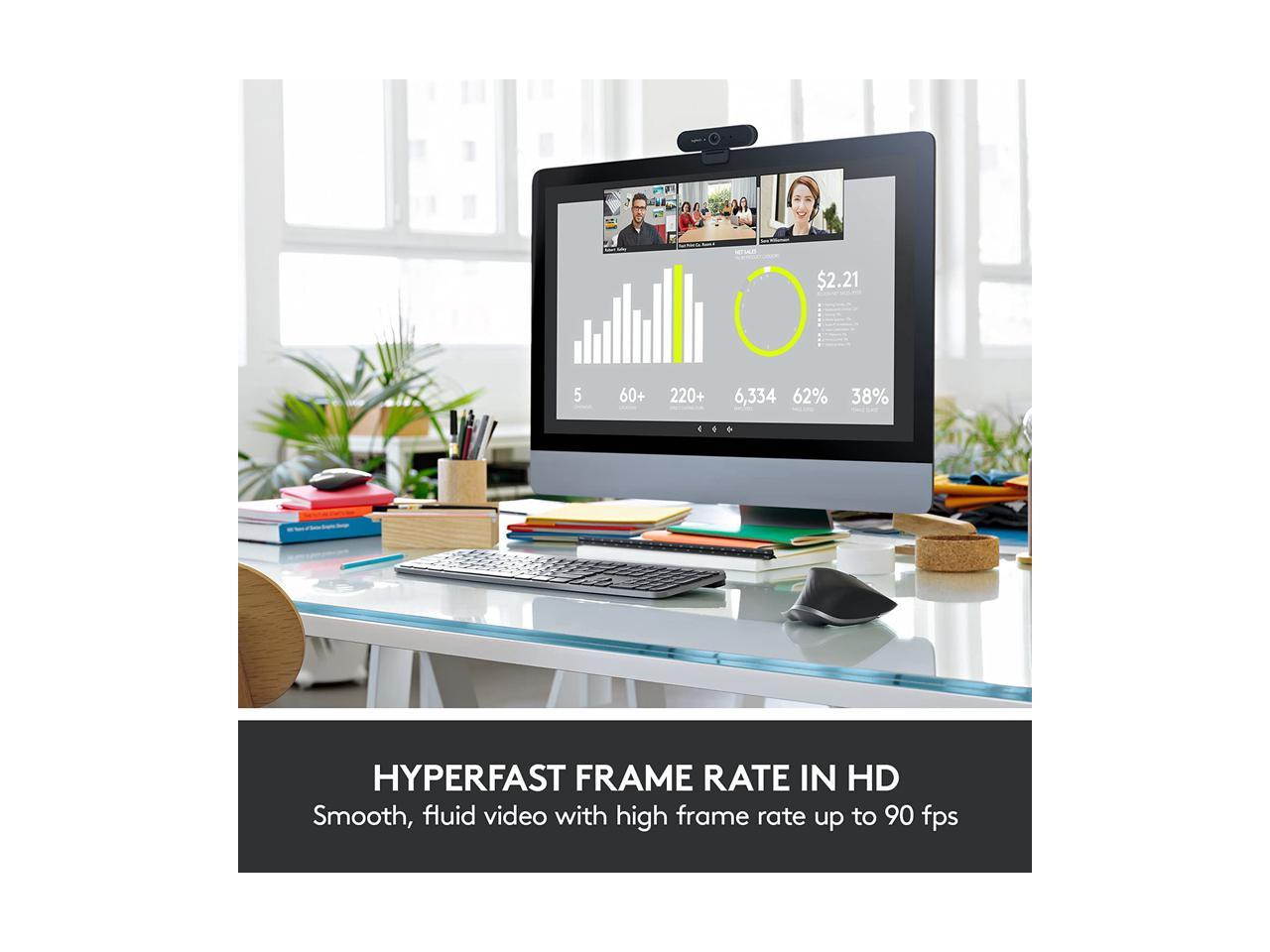 Logitech BRIO C1000e 4K HD Webcam for Video Conferencing, Recording, and Streaming