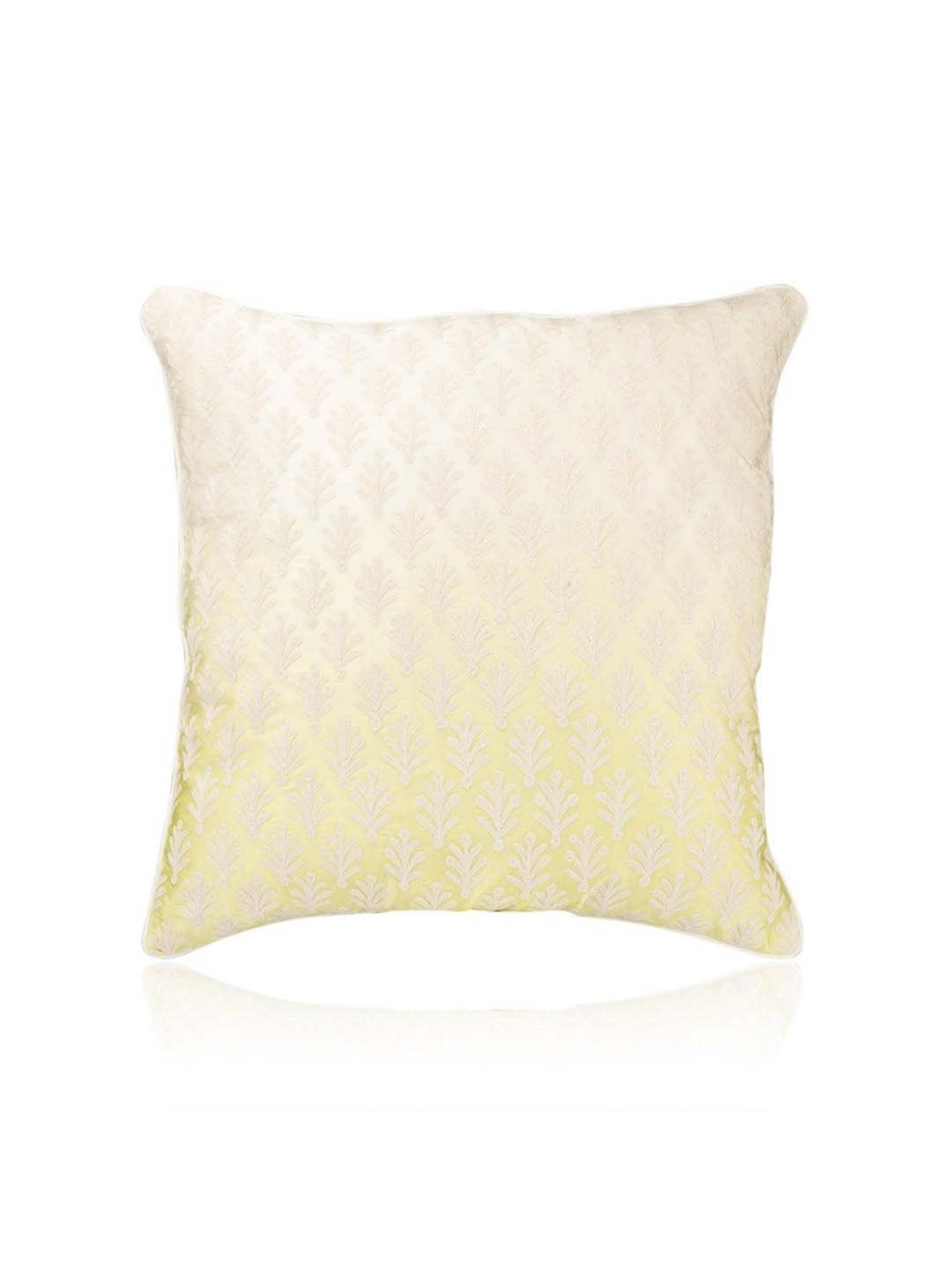 Home4U Beige Fabric Large Cushion Cover - Set of 1