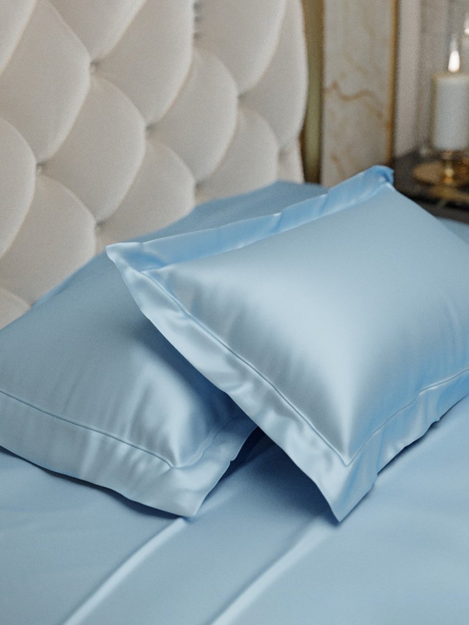 Stoa Paris Day Night Blue 300 TC Polyester Pillow Covers - Set of 2