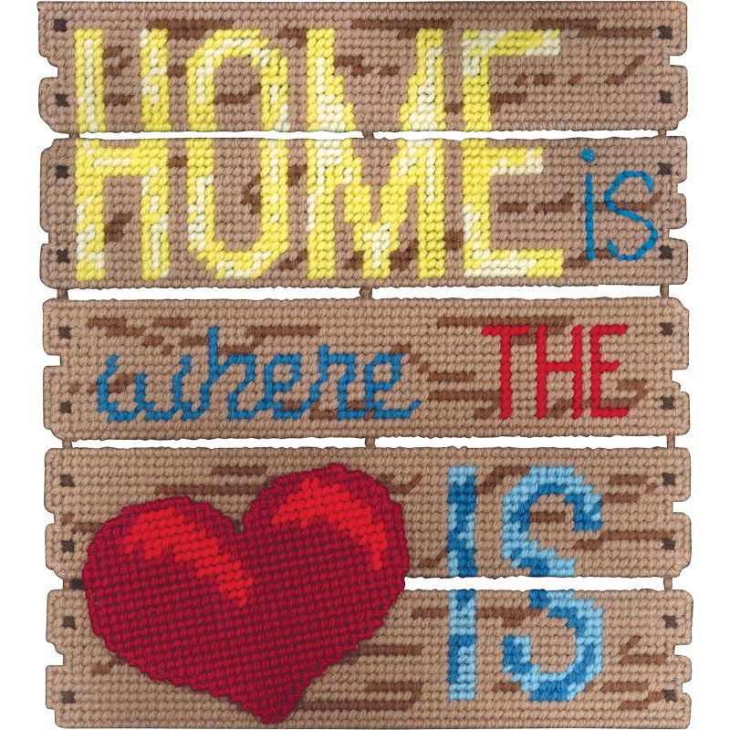 Janlynn Pallet-Ables Plastic Canvas Kit 10.5"X11.5"X1.25"-Home Is Where The Heart Is (7 Count)
