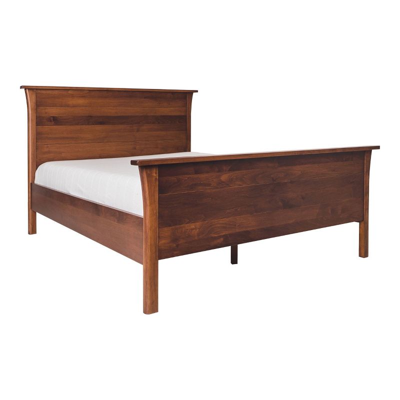 3pc California King Gevina Solid Maple Wood Bedroom Set with 5 Drawer Chest Dark Cherry - HOMES: Inside + Out