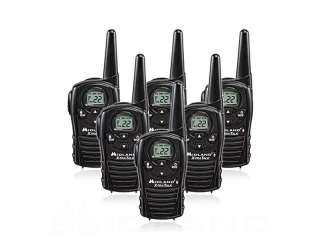 Midland LXT118VP Xtra Talk, 22 Channels 2-Way Radio with Channel Scan, 6 Pack