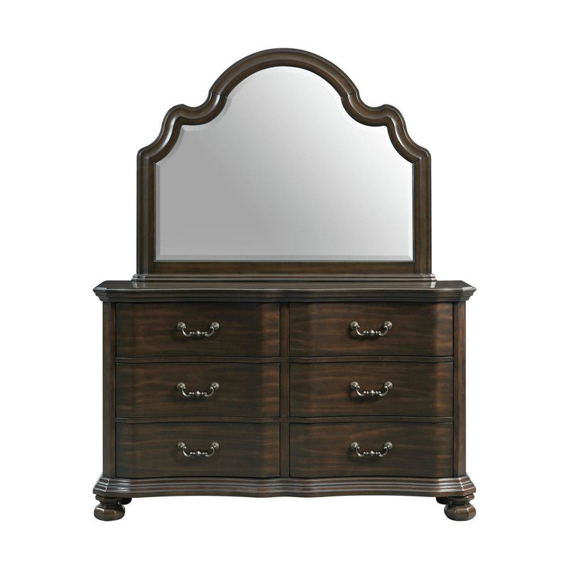 Serena 6 Drawer Dresser with Mirror Espresso - Picket House Furnishings